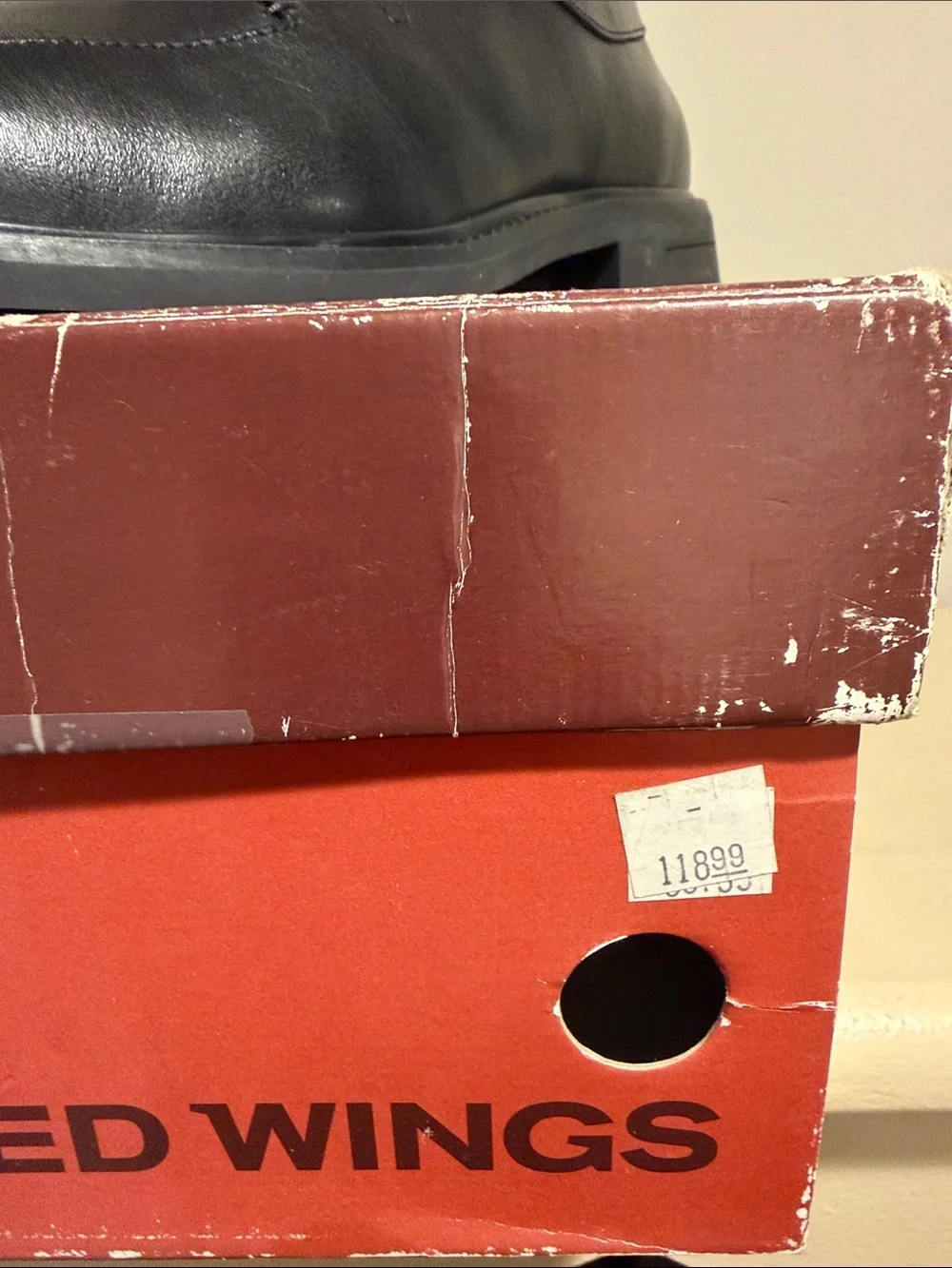 Red Wing Shoes Black Leather Lace-Up Derby